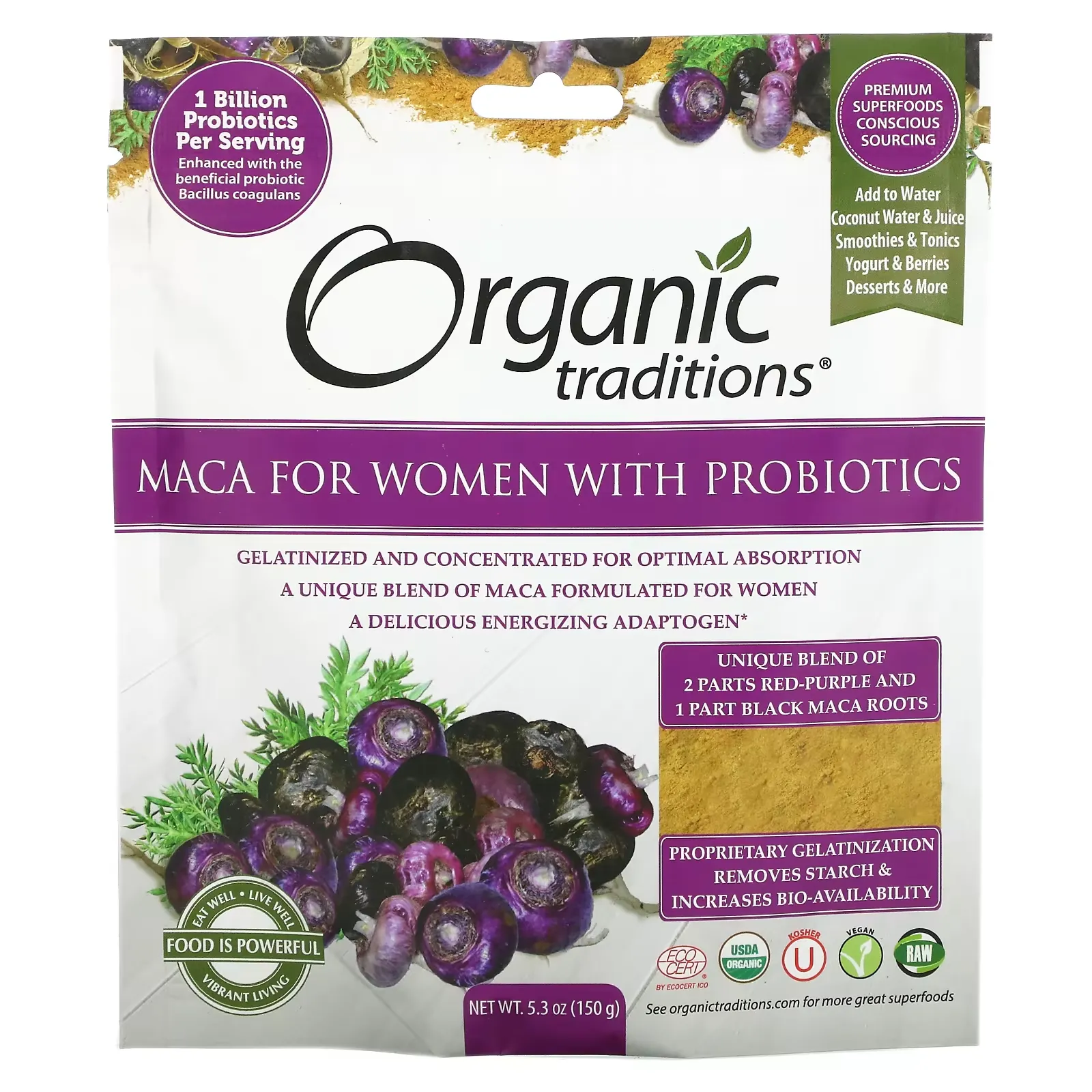 Maca For Women with Probiotics, 5.3 oz (150 g)