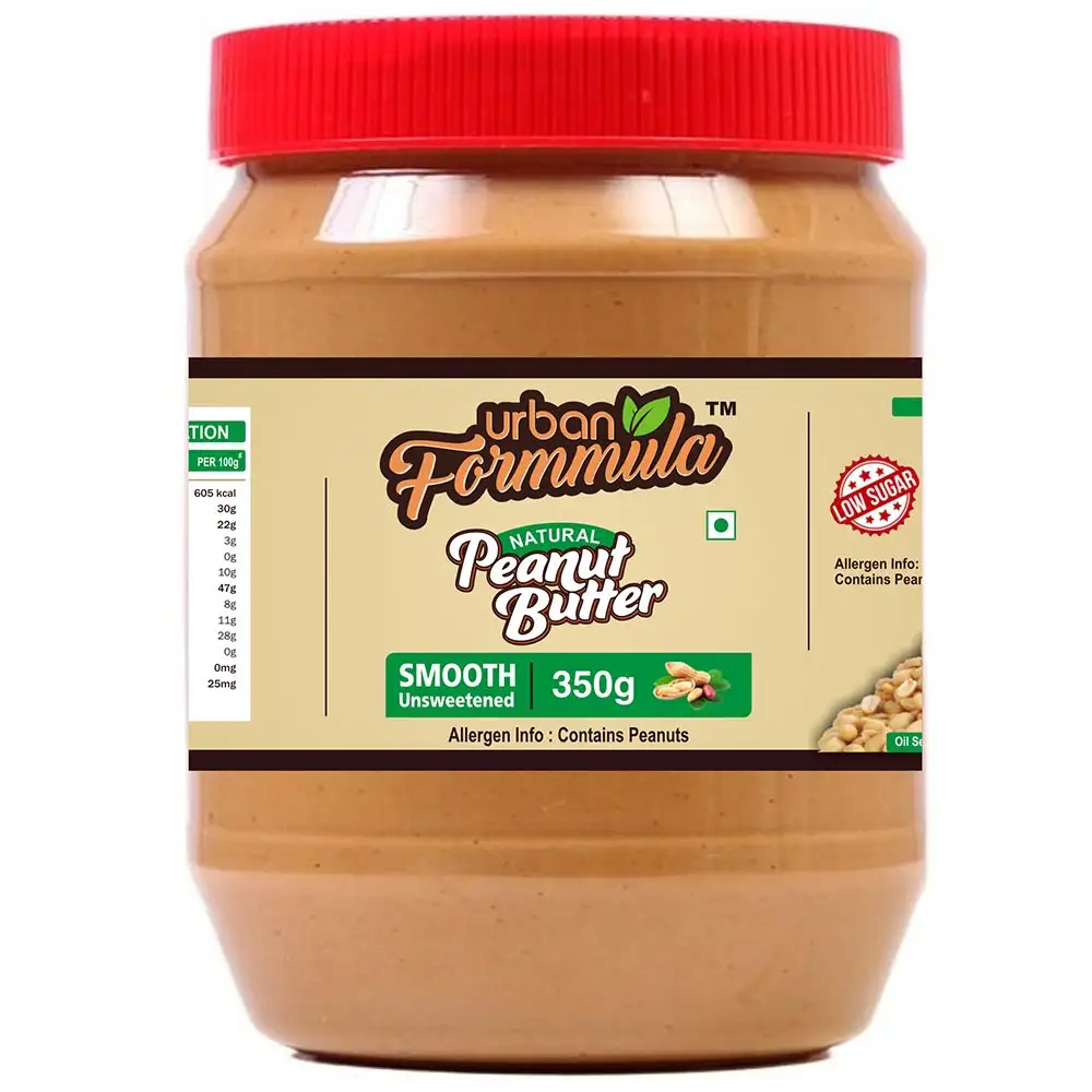 Urban Formmula Natural Peanut Butter,  350 g  Unsweetened Smooth