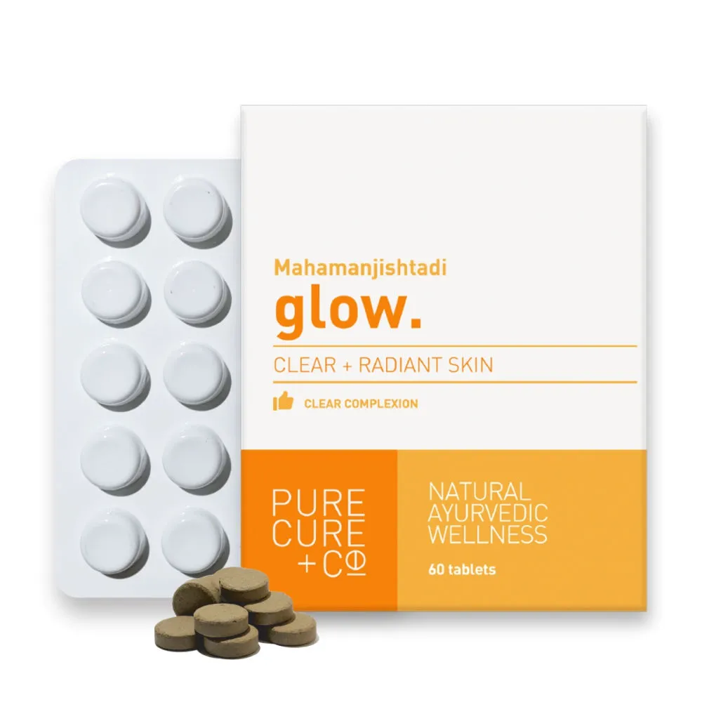 Pure Cure + Co. Glow Clear + Radiant Skin 60 Tablets