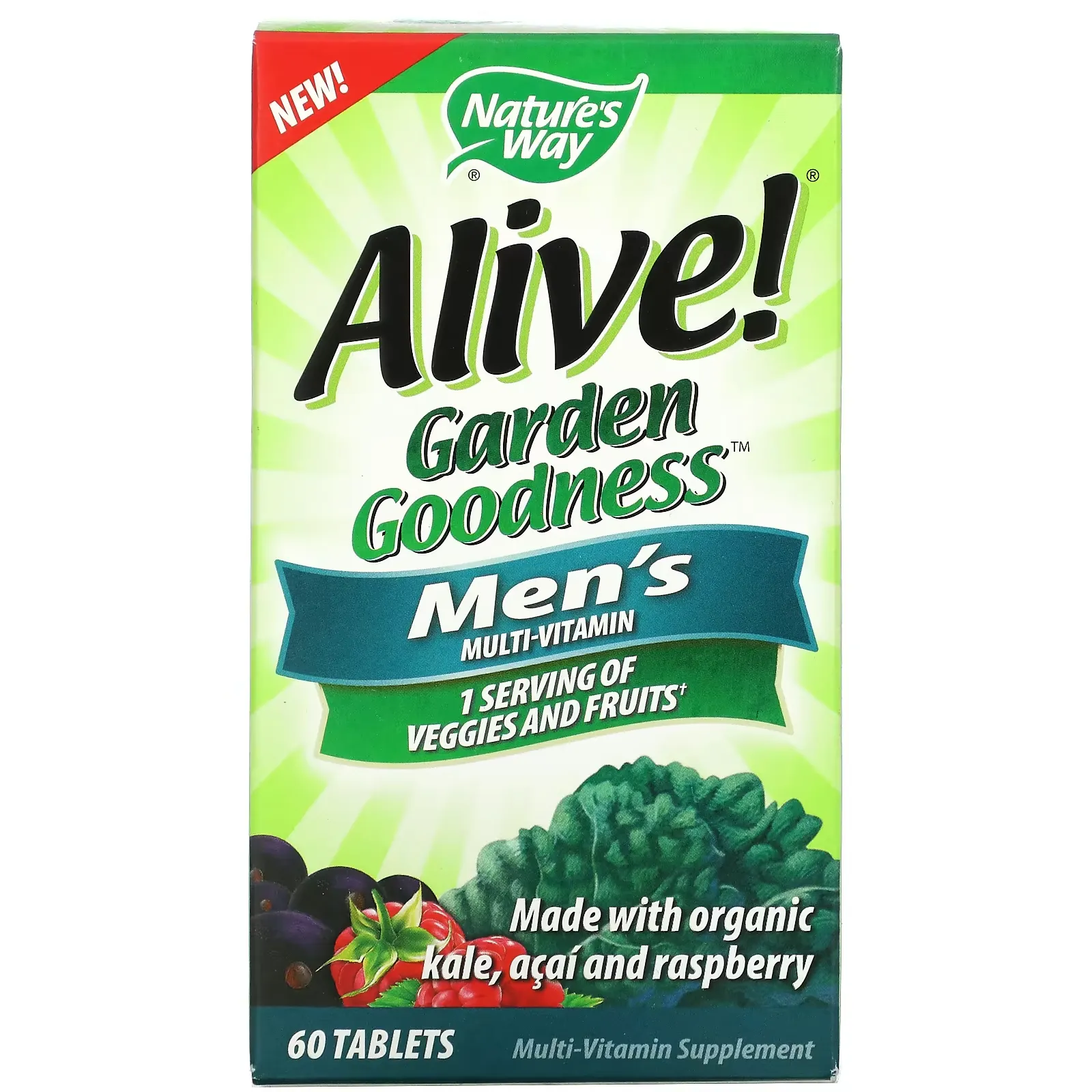 Alive! Garden Goodness, Men's Multivitamin, 60 Tablets