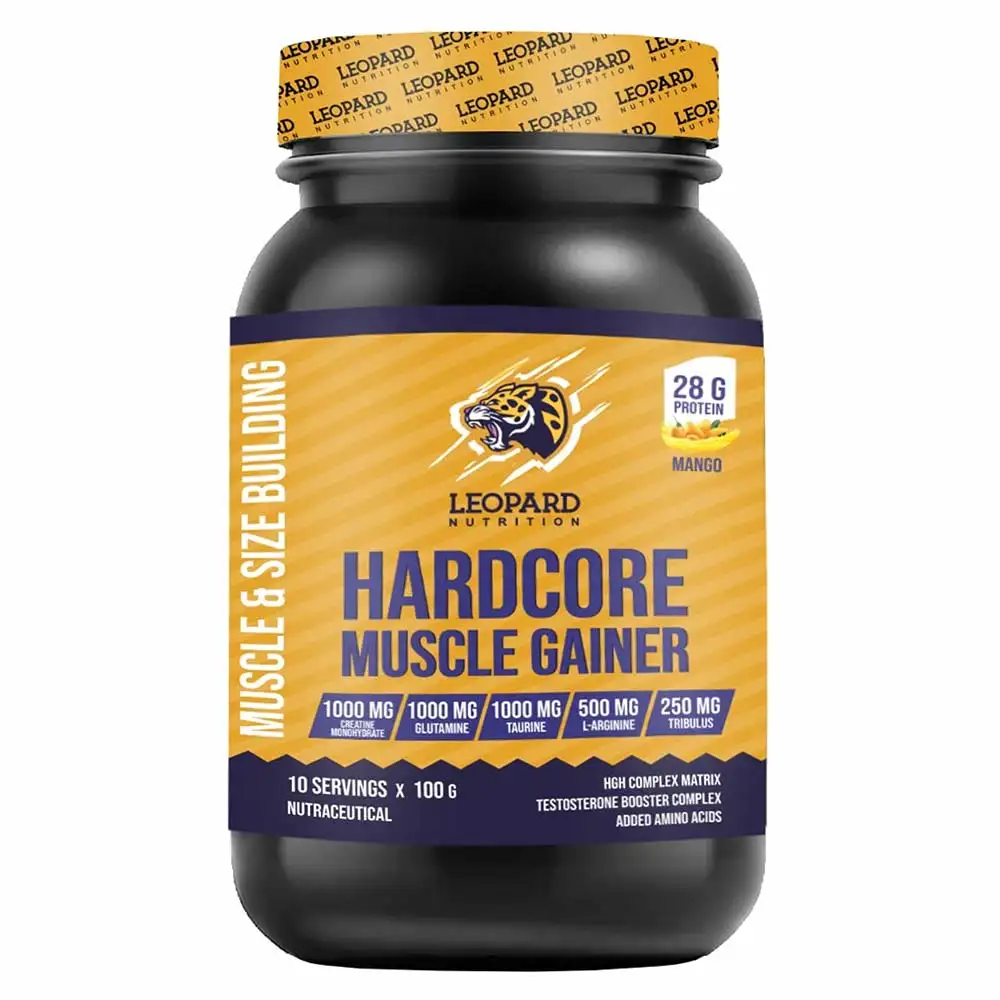 Leopard Nutrition Hardcore Muscle Gainer,  2.2 lb  Mango