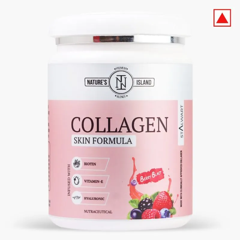 Nature's Island Collagen Skin Formula For Glow, Anti-aging And Healthy Hair - Berry Blast