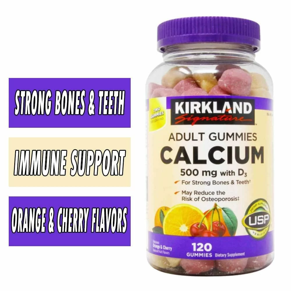 Kirkland Calcium Gummies - 120 Adult Gummies