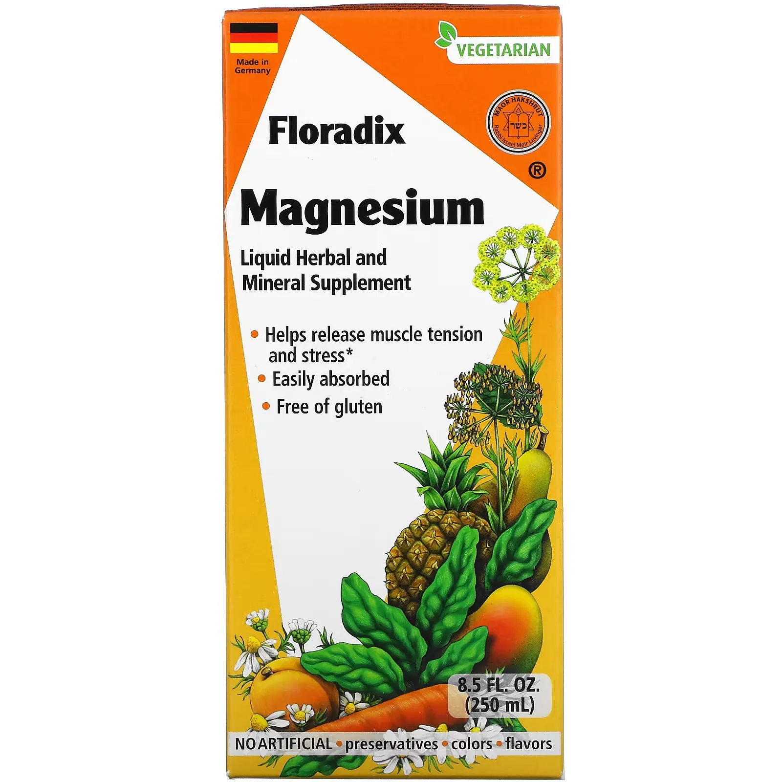 Floradix, Magnesium, Liquid Herbal and Mineral Supplement, 8.5 fl oz (250 ml)