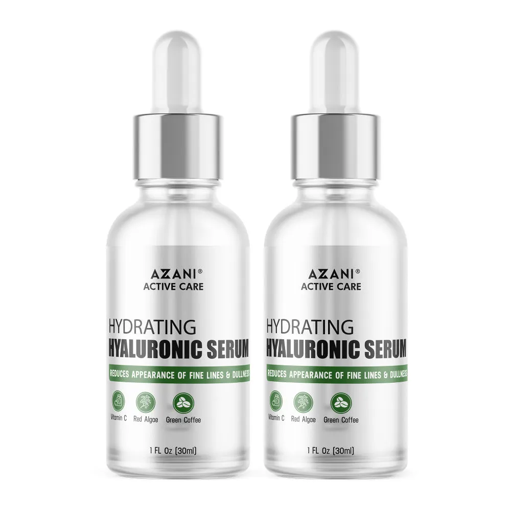 Azani Active Care Hydrating Hyaluronic Acid Face Serum - Pack of 2