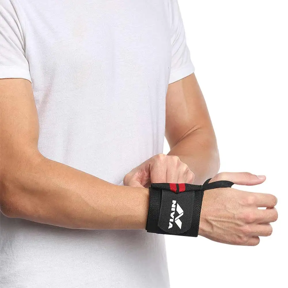 Nivia Wrist Support Elasticated Band Adjustable,  Red  Free Size