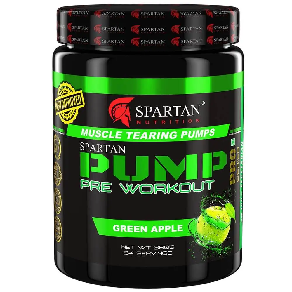 Spartan Nutrition PUMP Pre Workout,  0.79 lb  Green Apple