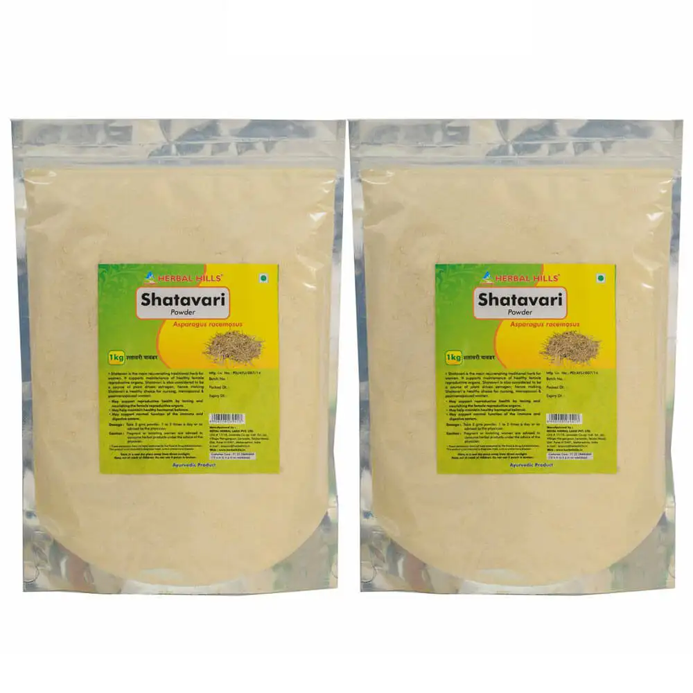 Herbal Hills Shatavari Powder Pack of 2,  1 kg