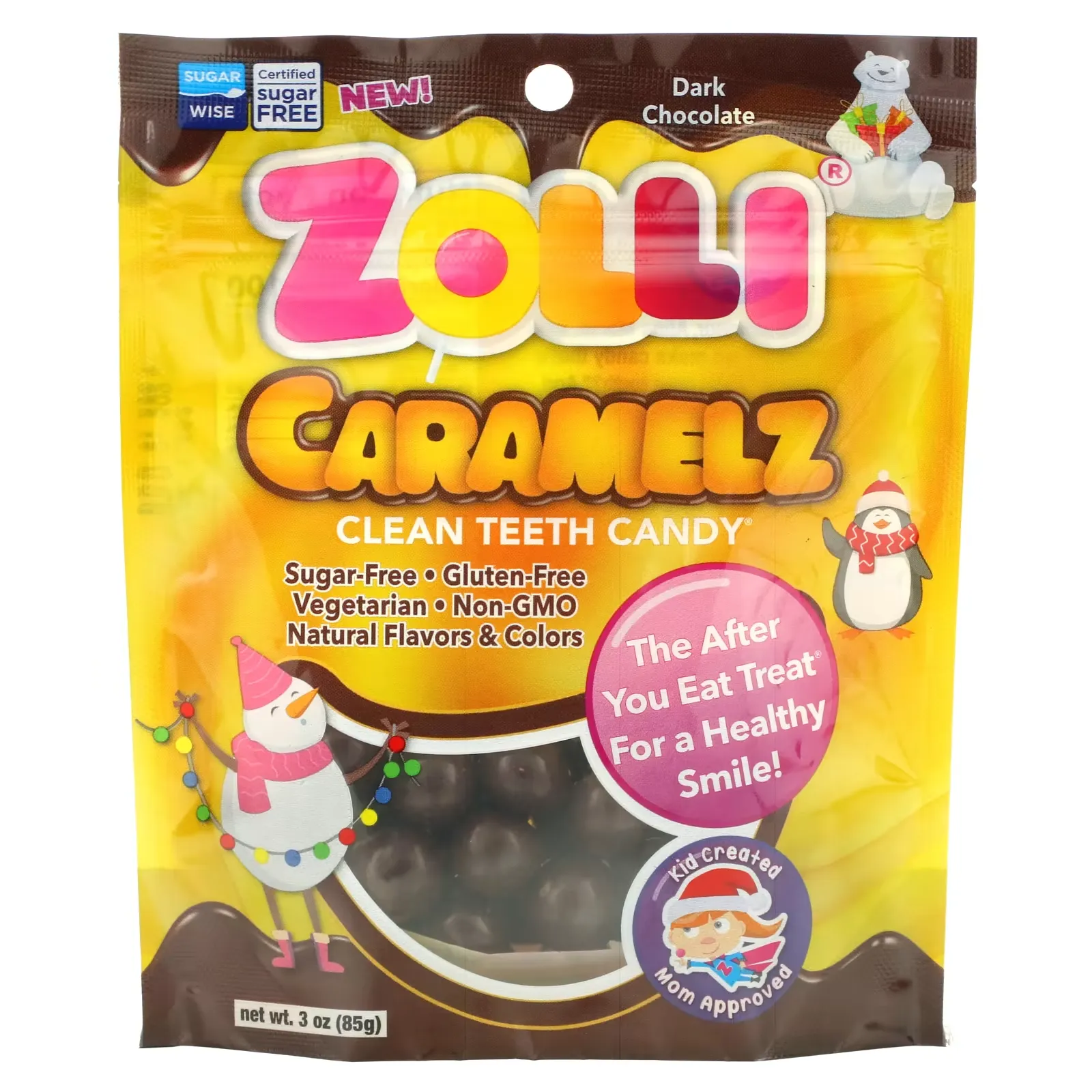 Zolli Caramelz, Dark Chocolate, 3 oz (85 g)