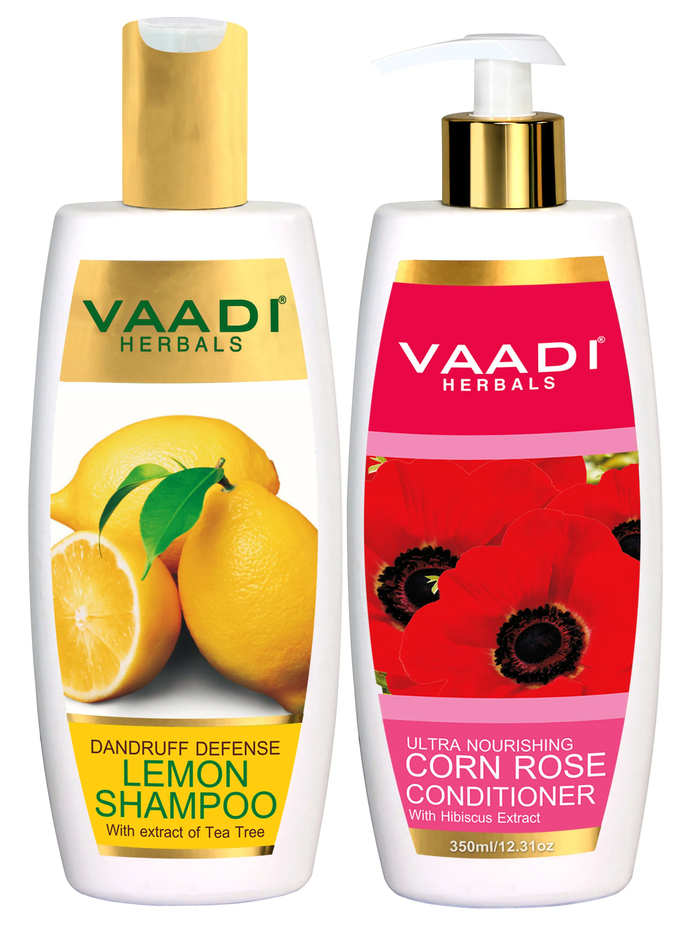 Vaadi Herbals Dandruff Defense Lemon Shampoo With Corn Rose Conditioner