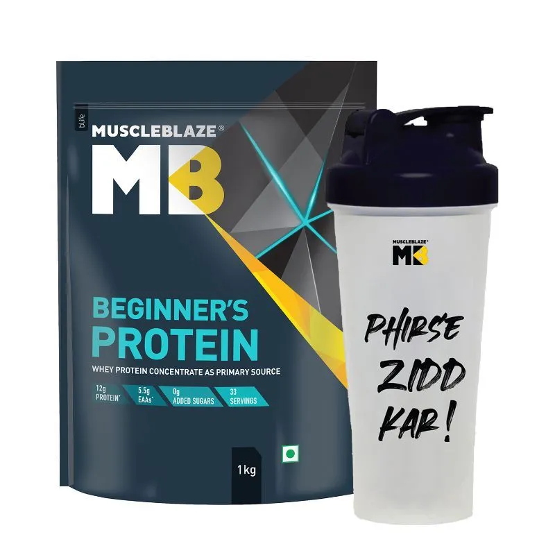 MuscleBlaze Beginner's Whey Protein With Shaker - Chocolate