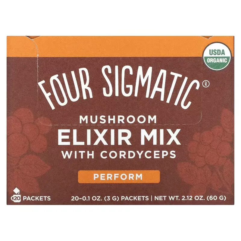 Mushroom Elixir Mix with Cordyceps, 20 Packets, 0.1 oz (3 g) Each