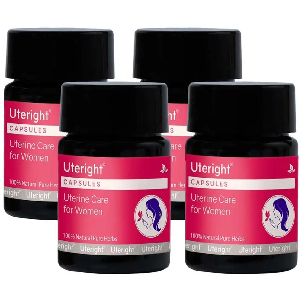 Uteright Uterine Care for Women,  10 capsules  Unflavoured (Pack of 4)