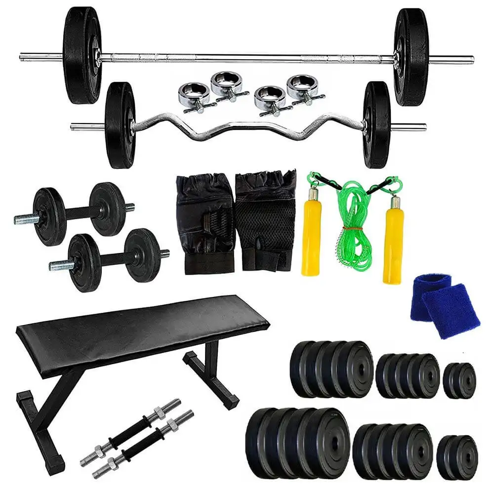 Body Maxx Home Gym 40 Kg Flat Bench Combo 14