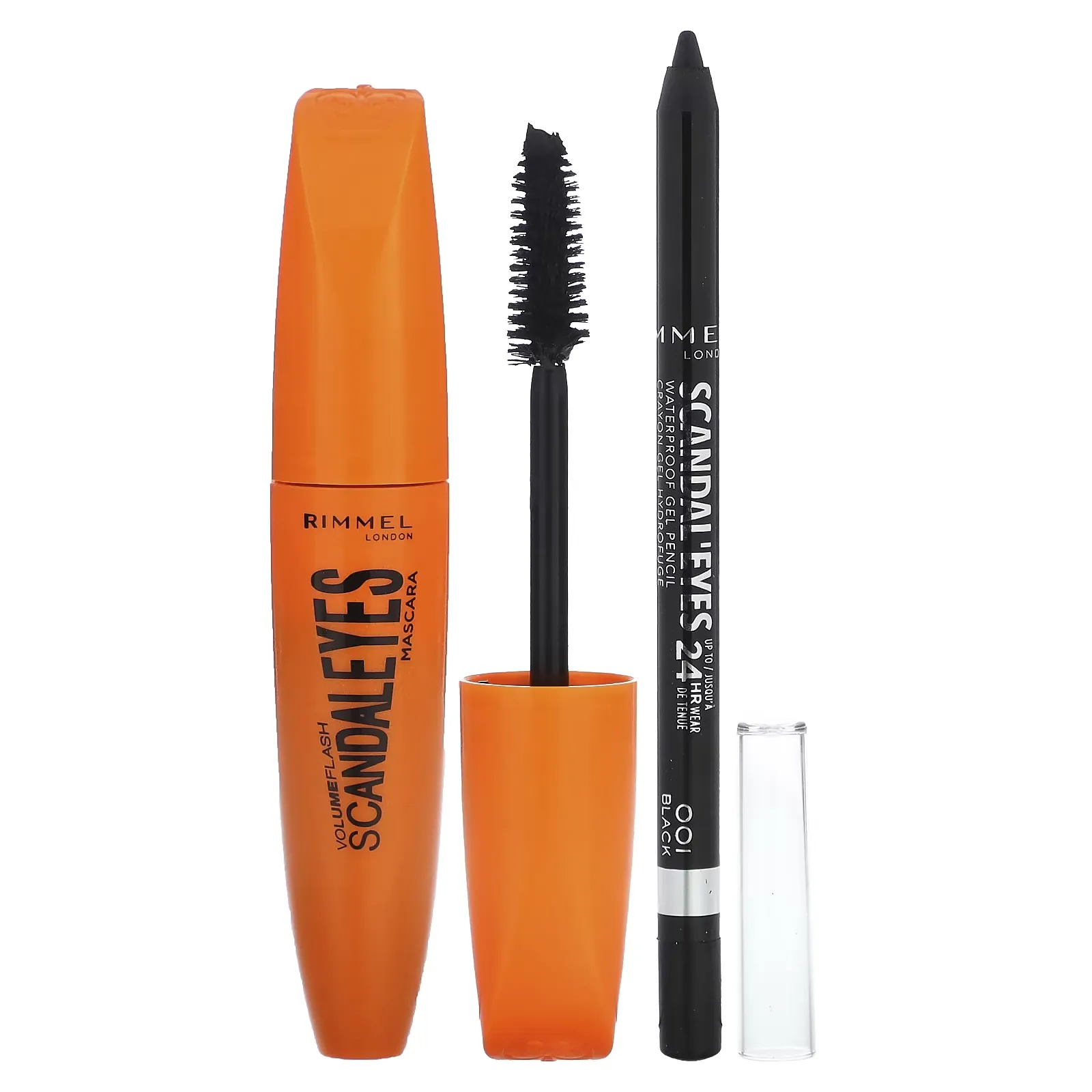 Scandaleyes Mascara with Waterproof Kohl Kajal Liner, 003 Extreme Black, 2 Piece Set