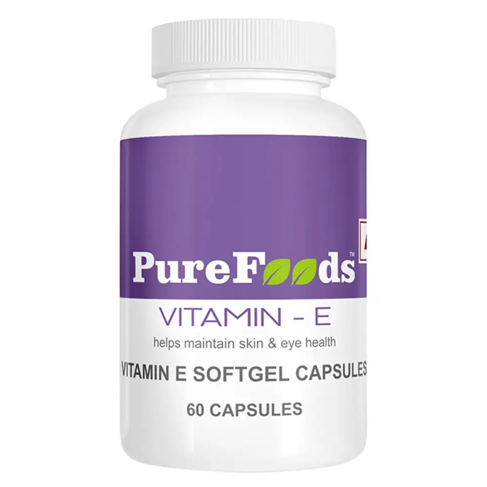 PureFoods Vitamin E,  60 capsules