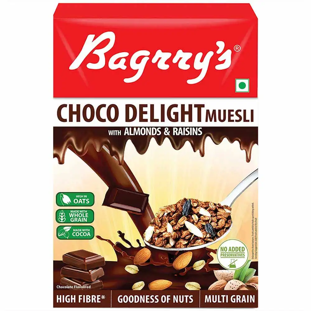 Bagrrys Choco Delight Muesli with Almonds & Raisins,  400 g  Unflavoured