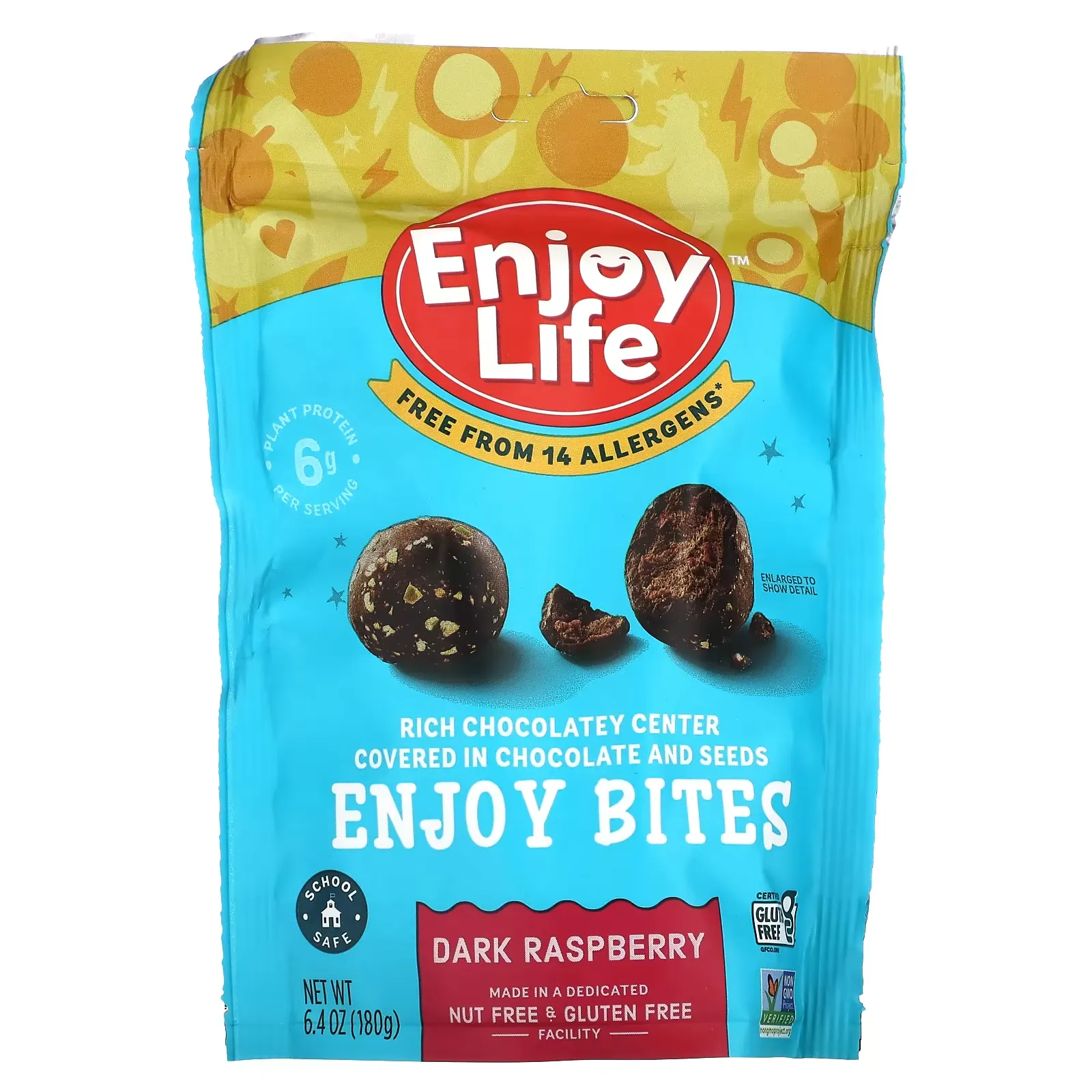 Enjoy Bites, Dark Raspberry, 6.4 oz (180 g)