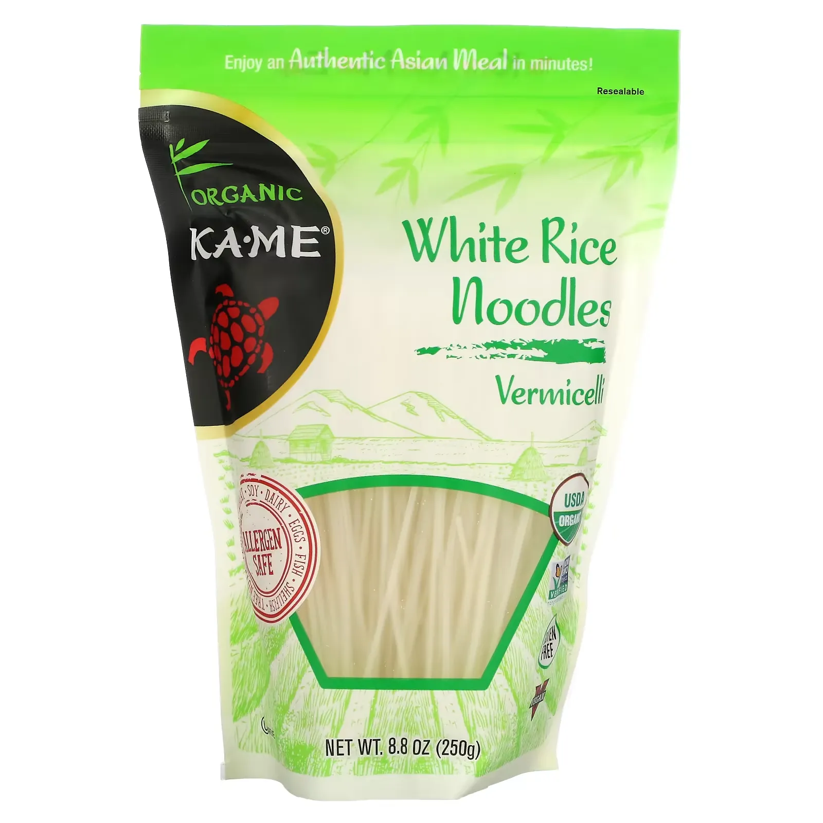 Organic White Rice Noodles Vermicelli, 8.8 oz (250 g)