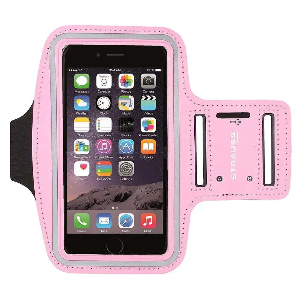 Strauss Sports Mobile Arm Band,  Pink  Compatible to All Smartphones Till 6 Inches