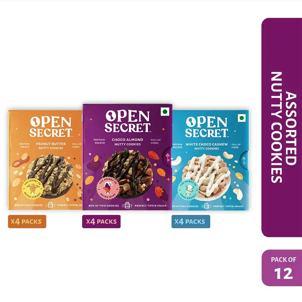 Open Secret Nutty Cookies,  2 Cookie(s)/Pack  Assorted Pack of 12