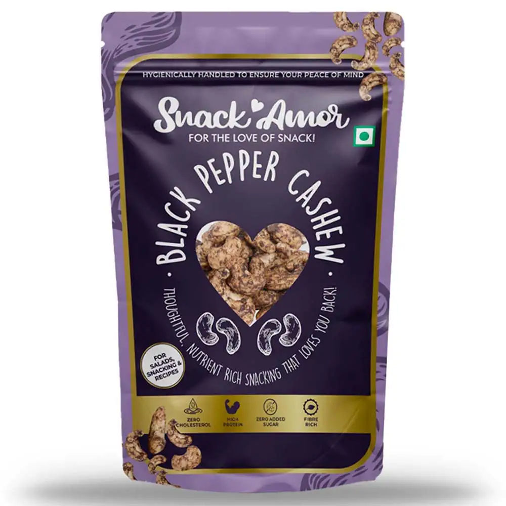 SnackAmor Black Pepper Cashew,  170 g  Unflavoured