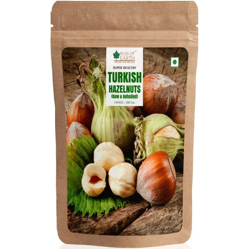 Bliss Of Earth Super Healthy Turkish Hazelnuts (raw & Dehulled)