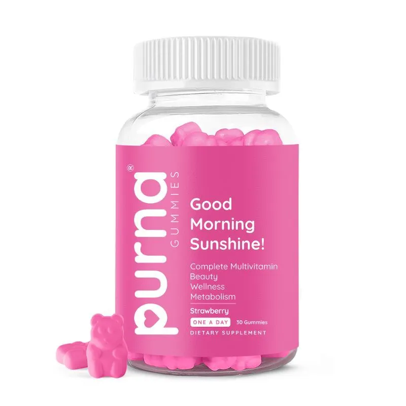 Purna Gummies Multivitamin Strawberry Gummies with Vitamins & Minerals, 30 Day Pack