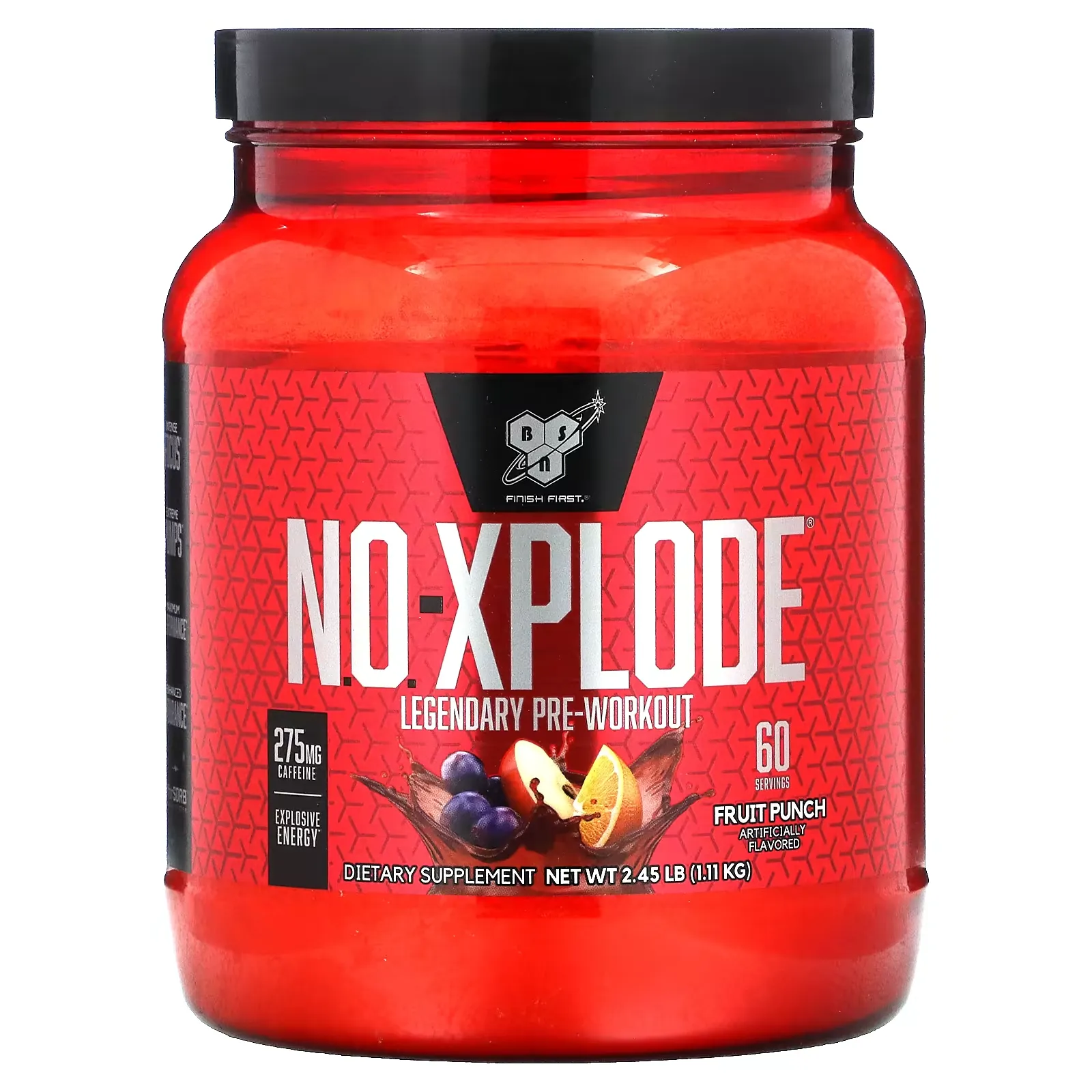 N.O.-Xplode, Legendary Pre-Workout, Fruit Punch, 2.45 lbs (1.11 kg)