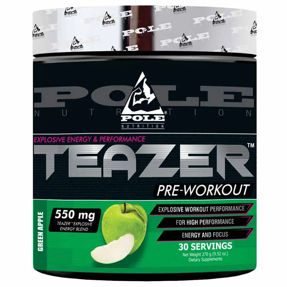 Pole Nutrition Teazer Pre Workout,  0.59 lb  Green Apple