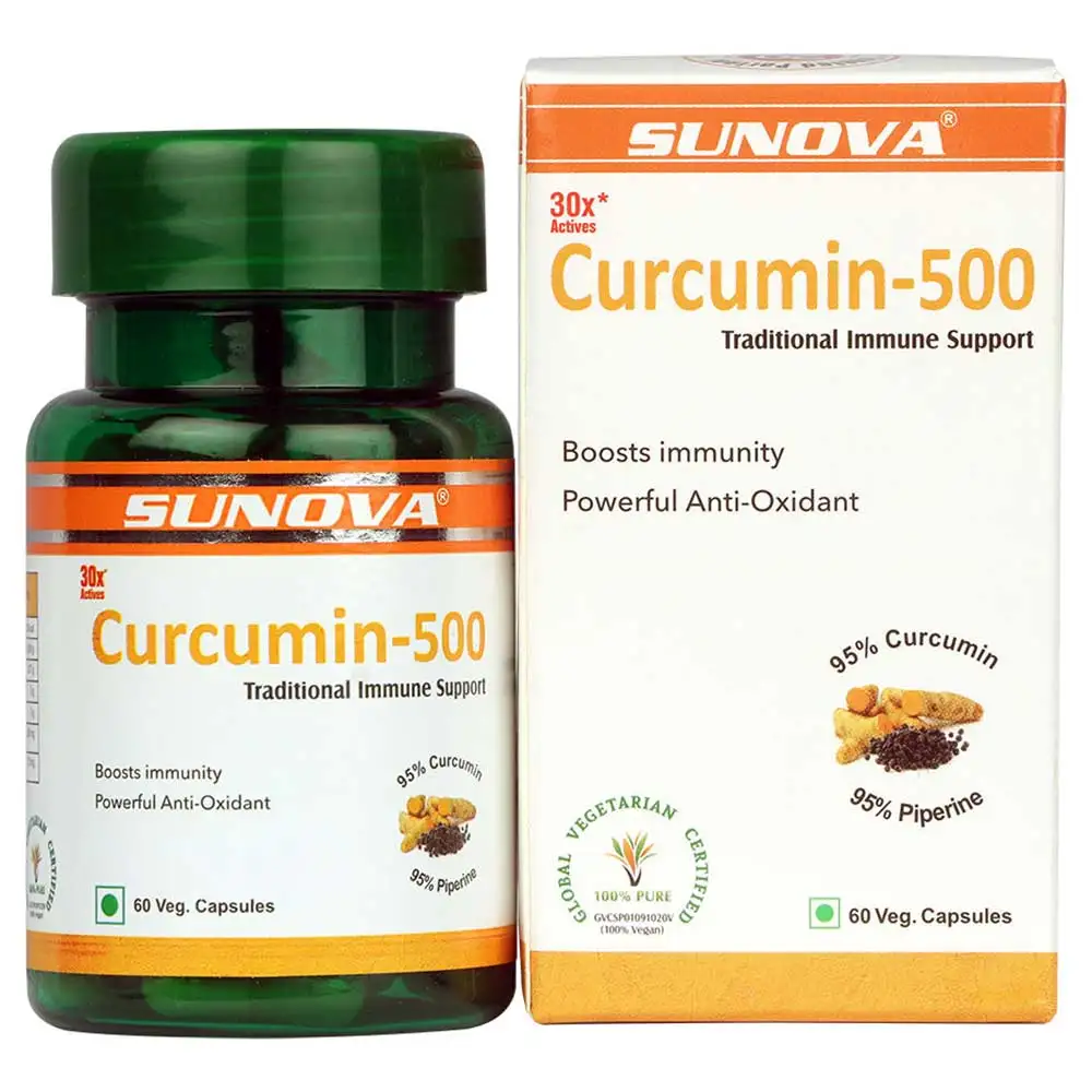 Sunaova Curcumin-500,  60 veggie capsule(s)