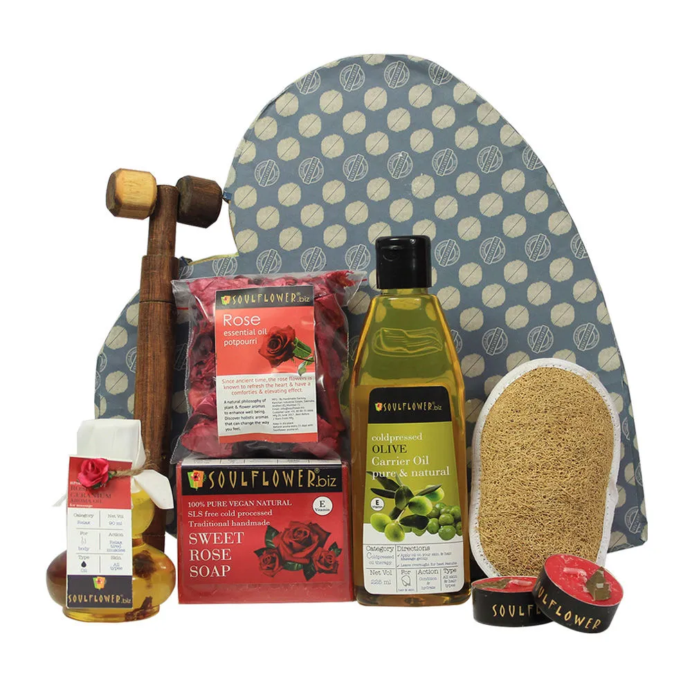 Soulflower Rose Bath Gift Set