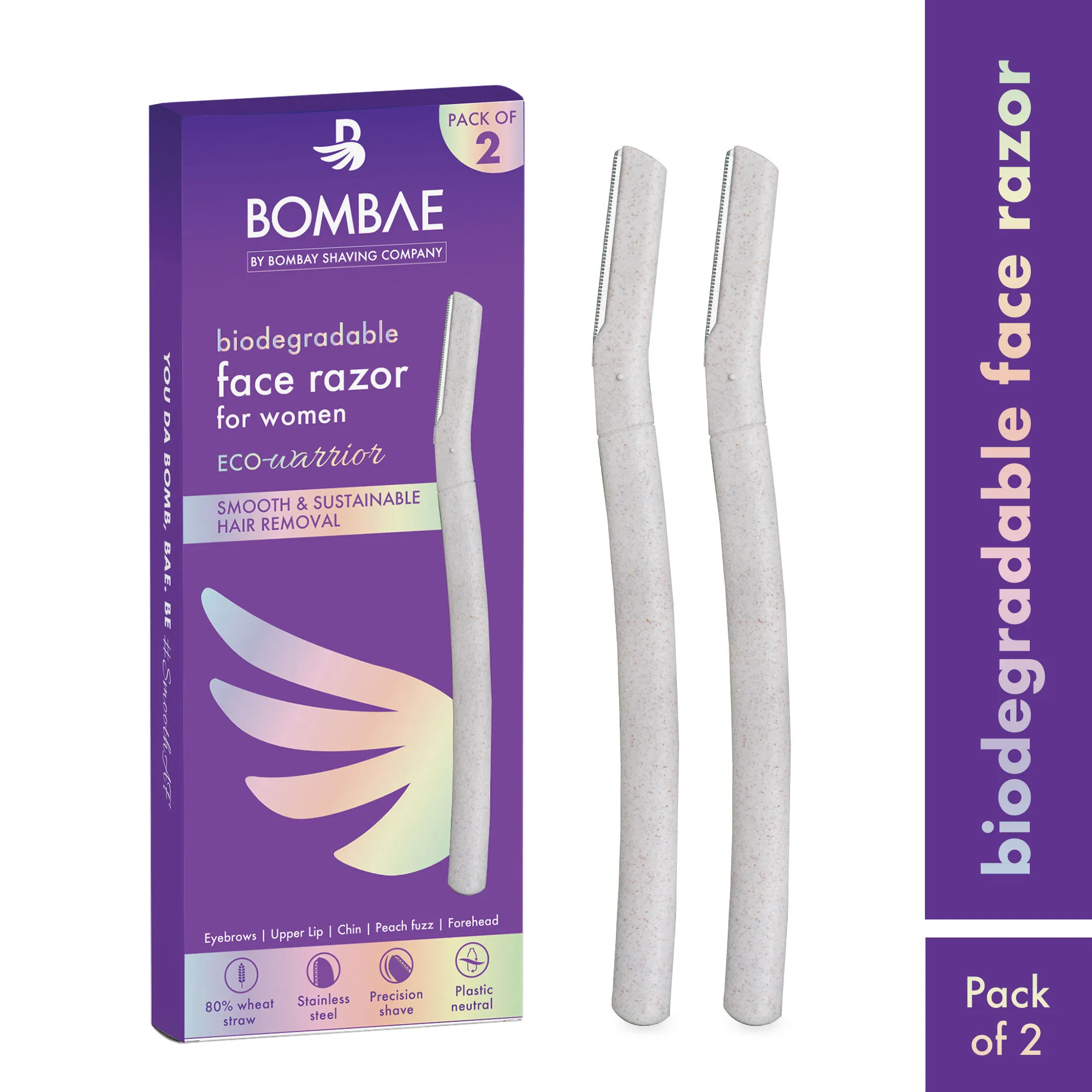 Bombae Face & Eyebrow Razor (Pack Of 2)