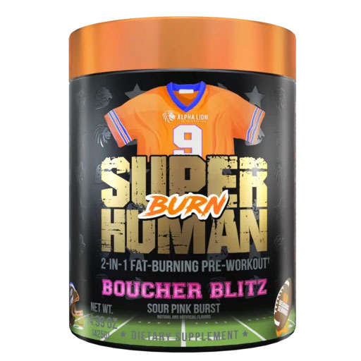 SuperHuman Burn - Boucher Blitz (Sour Pink Burst) - 50 Servings