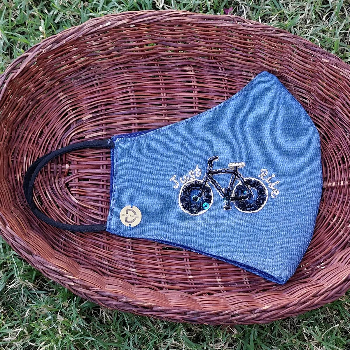 Diya Aswani Denim Bicycle Mask