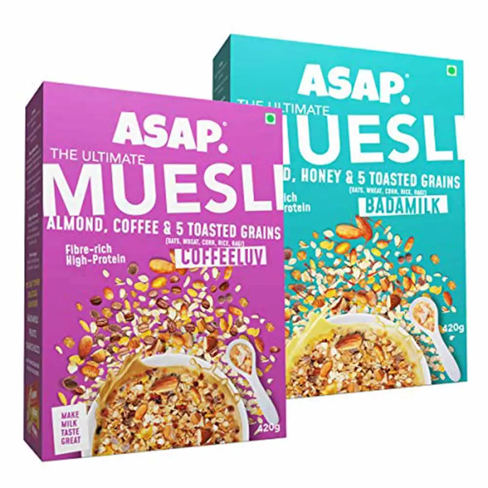 ASAP Ultimate Breakfast Multigrain Muesli,  2 Piece(s)/Pack  BADAMILK + COFFEELUV