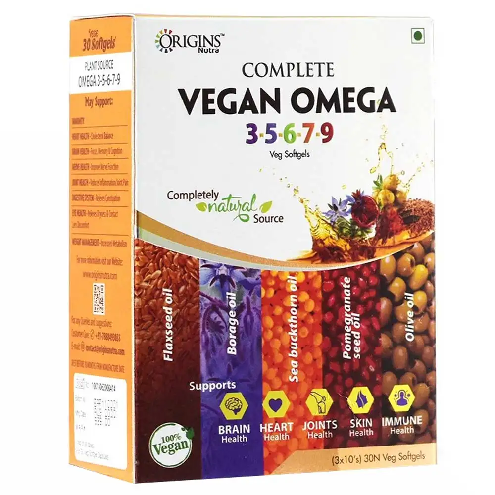 Origins Nutra Complete Vegan Omega 3-5-6-7-9,  30 softgels