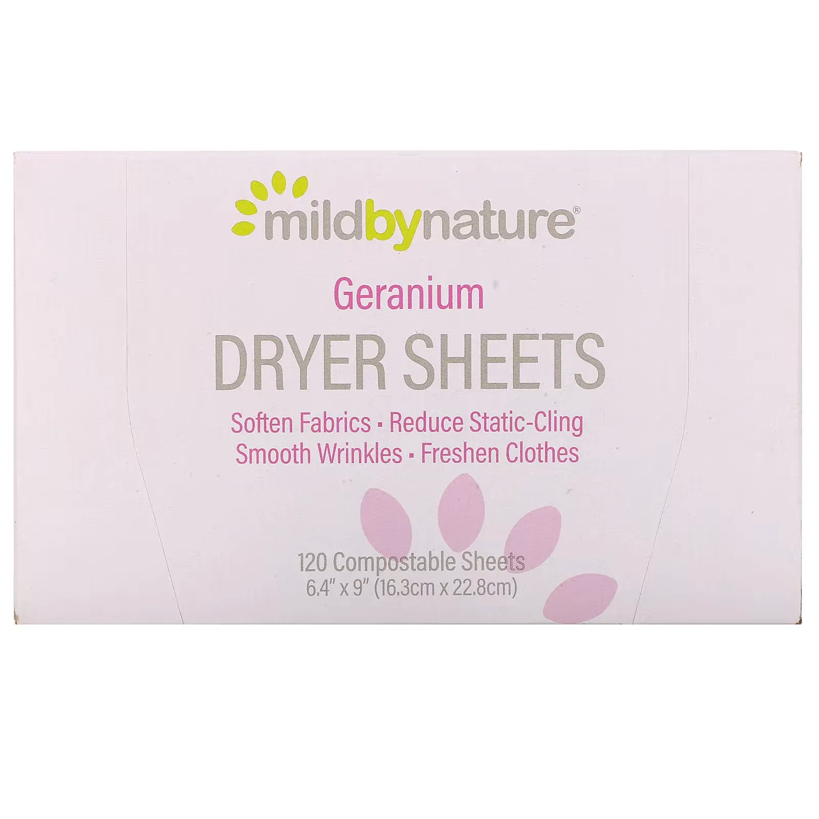 Dryer Sheets, Geranium, 120 Compostable Sheets