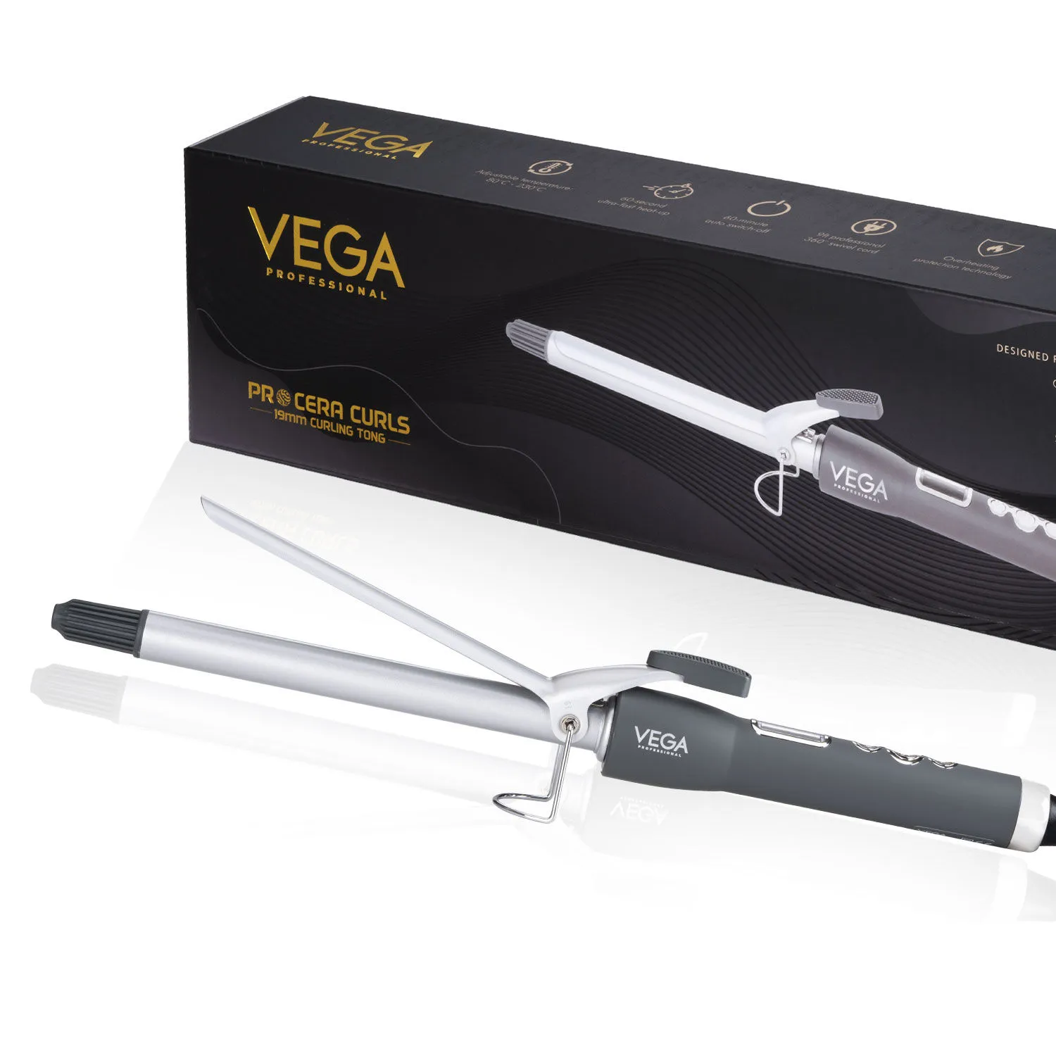 VEGA Professional Pro Cera Curls 19mm Barrel Hair Curler (VPMCT-02)