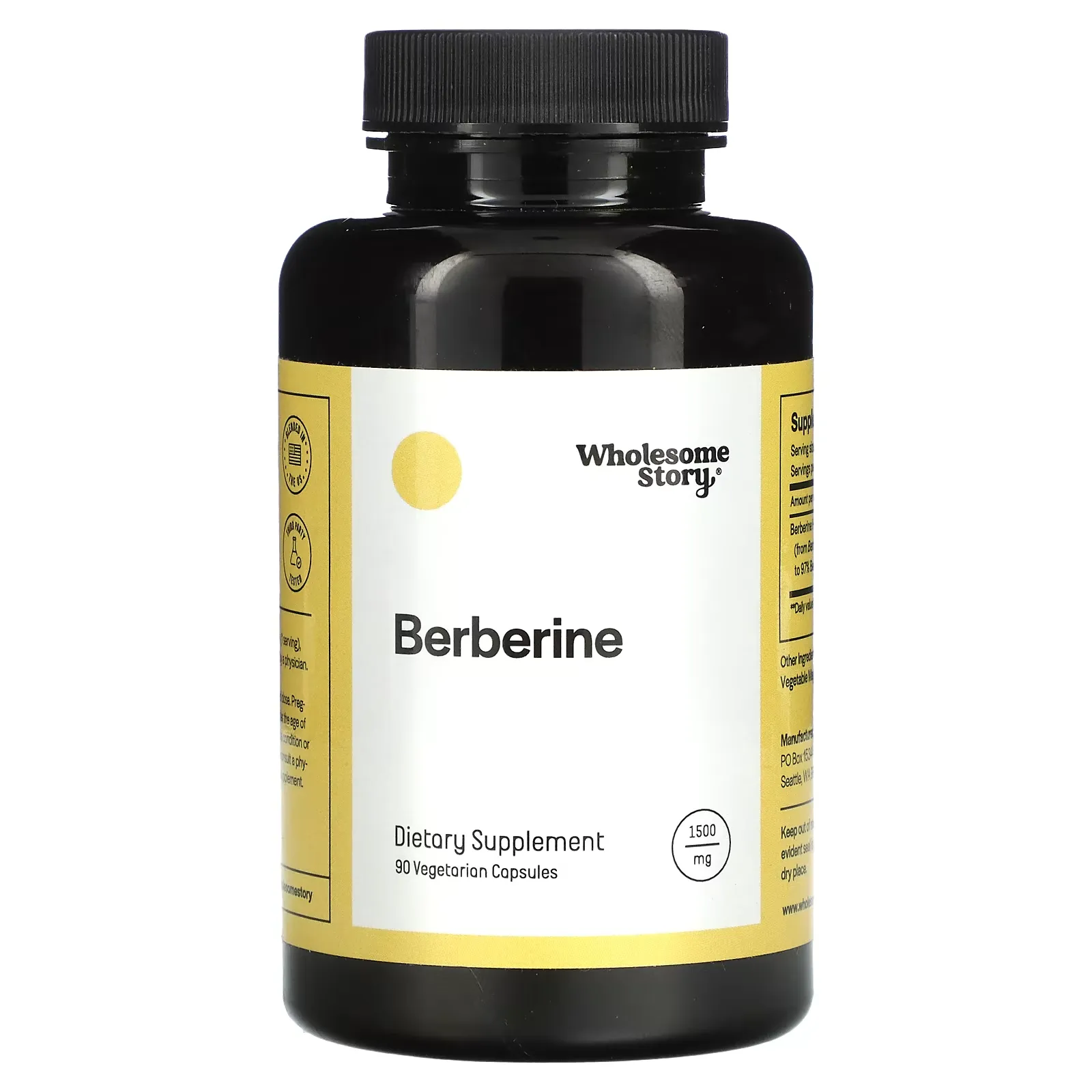 Berberine, 500 mg, 90 Vegetarian Capsules