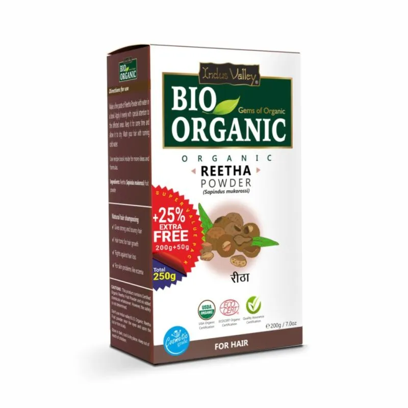 Indus Valley Bio Organic Reetha Powder for Hair