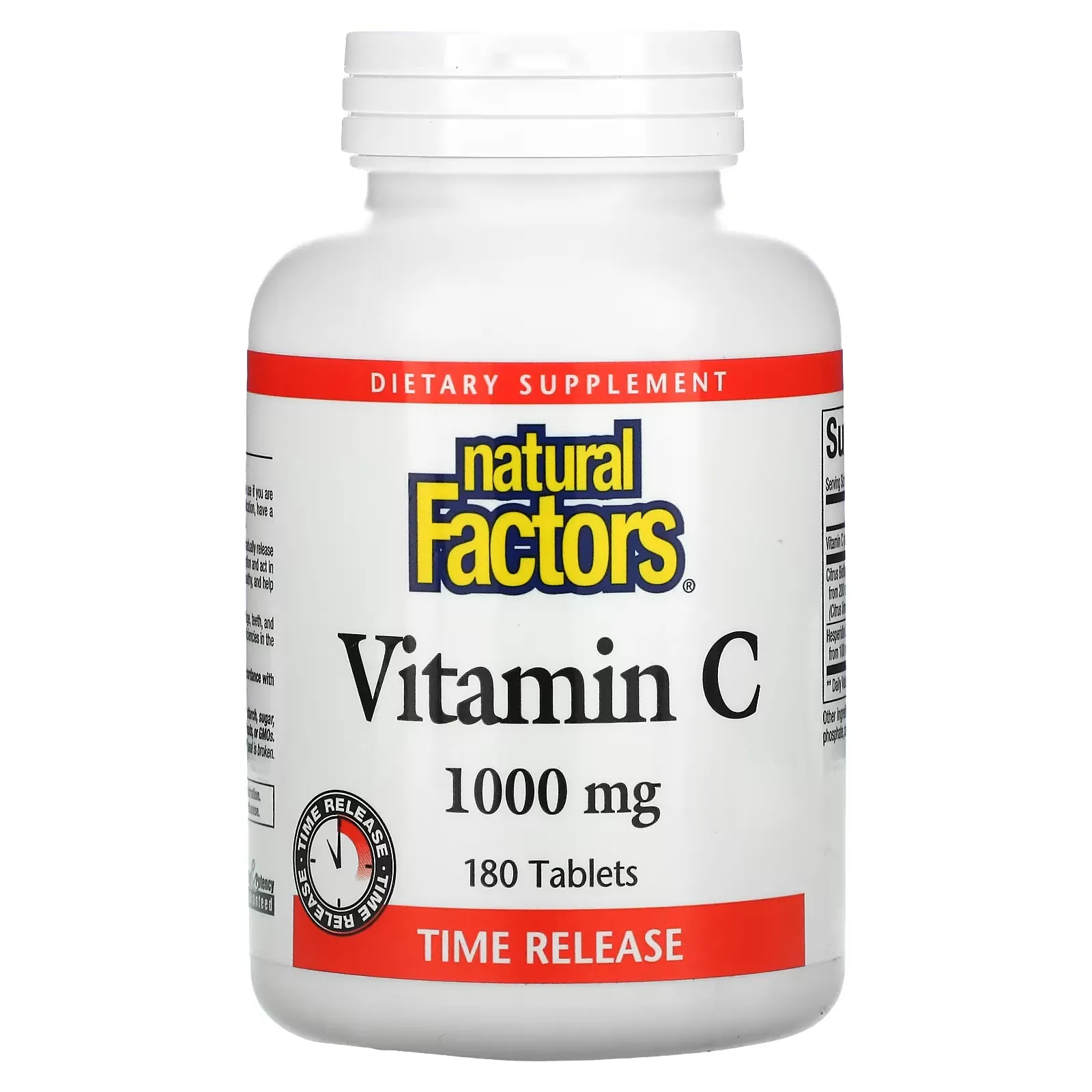 Vitamin C, Time Release, 1,000 mg, 180 Tablets