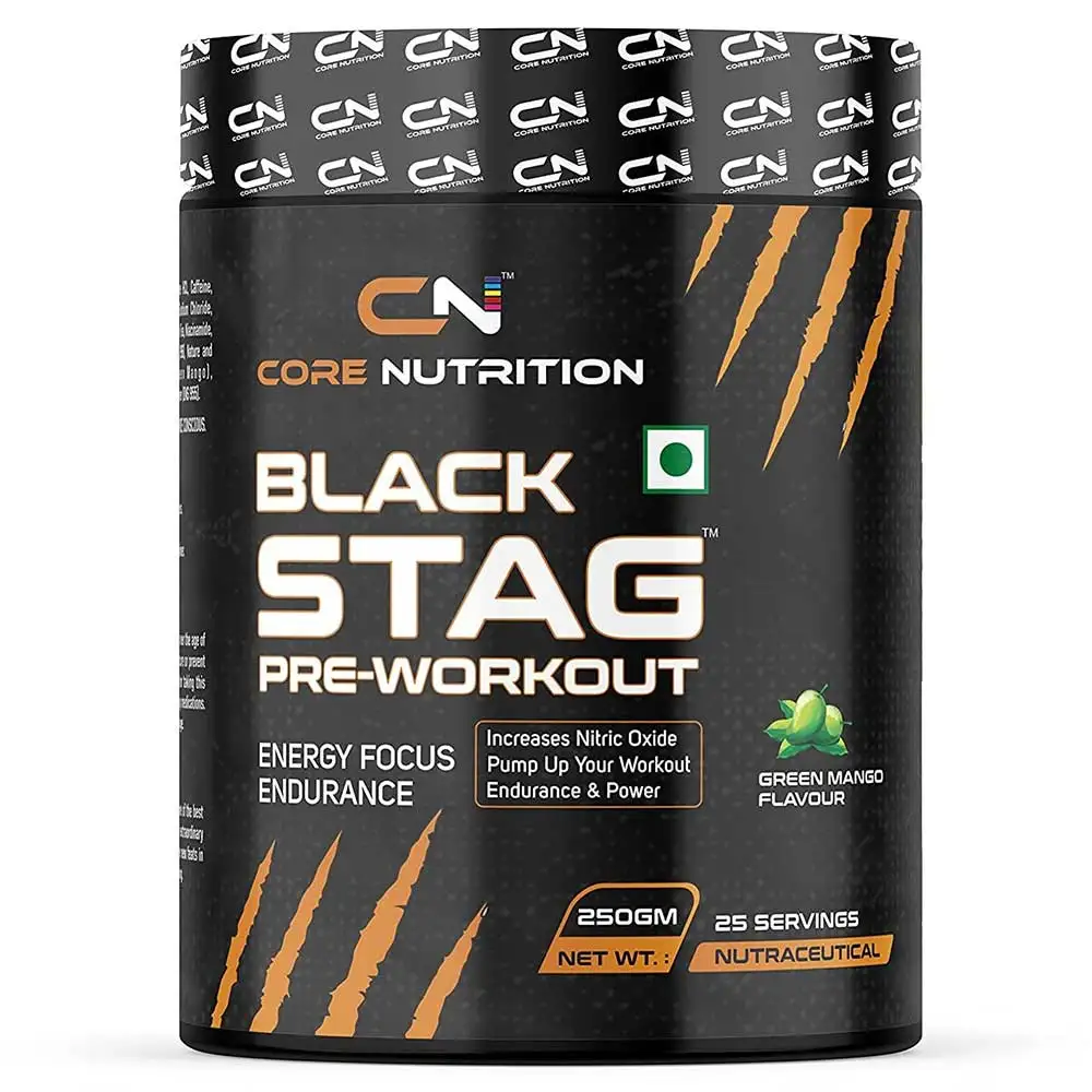 Core Nutrition Black Stag  Pre-Workout,  0.55 lb  Green Mango