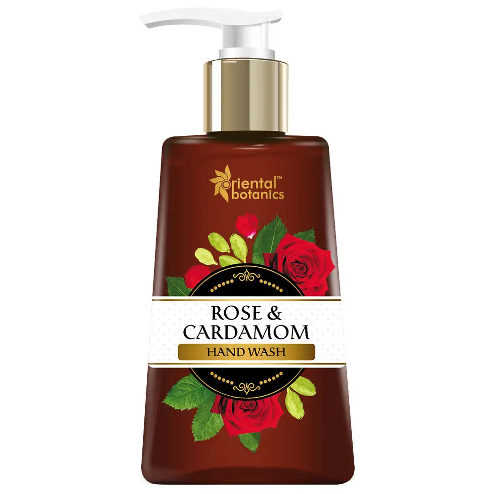 Oriental Botanics Rose & Cardamom Hand Wash,  Fragrance Free  250 ml  with Shea Butter