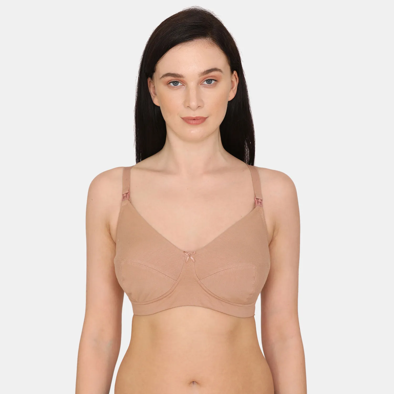 Zivame Curvy Double Layered Non Wired Full Coverage Maternity Supper Support Bra - Roebuck