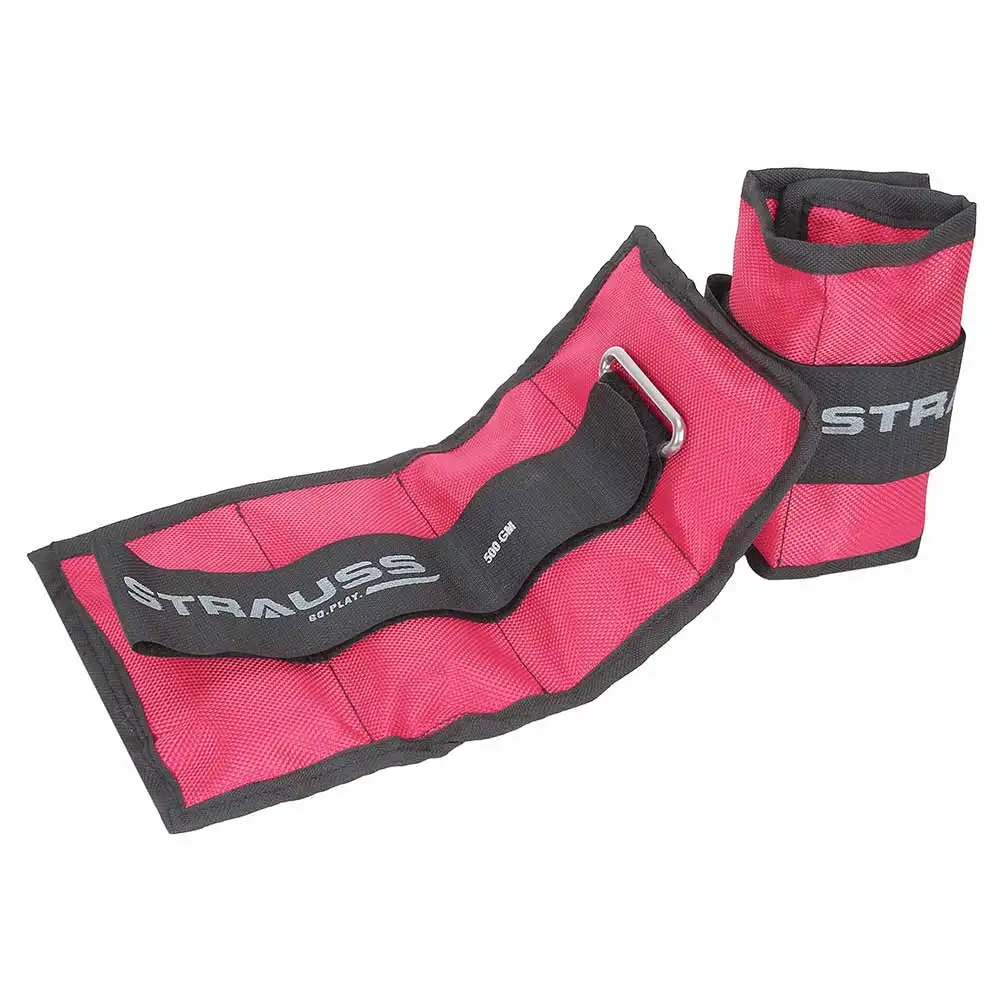 Strauss Ankle Weight (Pair),  Pink  0.5 kg