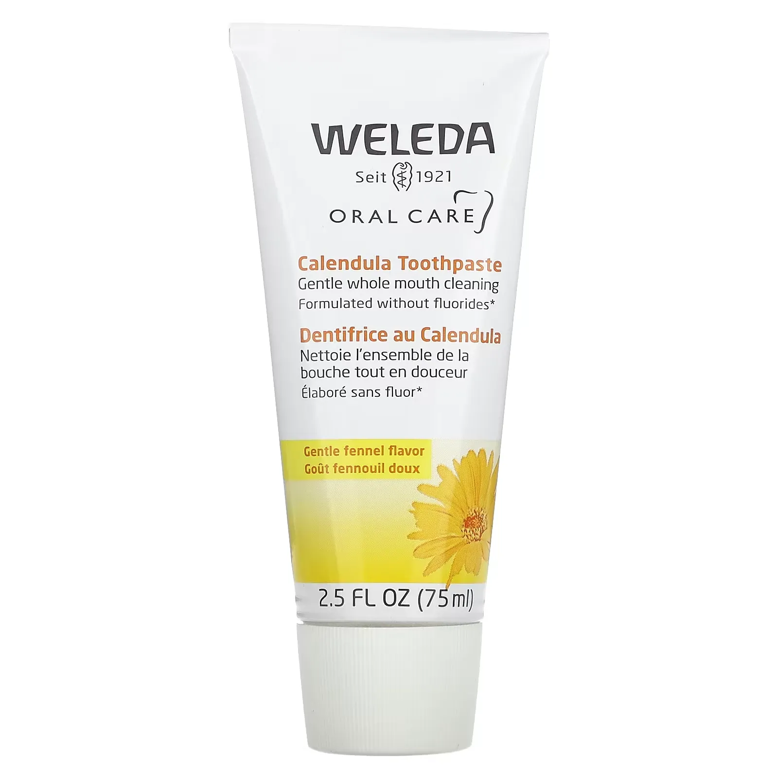 Oral Care, Calendula Toothpaste, Gentle Fennel, 2.5 fl oz (75 ml)