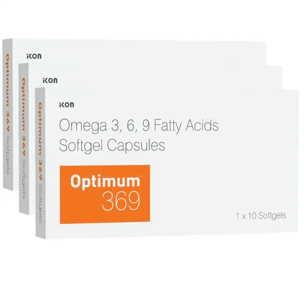 Optimum-369 Omega Fatty Acids (Pack of 3),  10 softgels