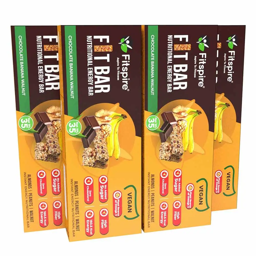 Fitspire Nutritional Energy Fit Bar,  1 bar(s)  Chocolate Banana Walnut Pack of 4