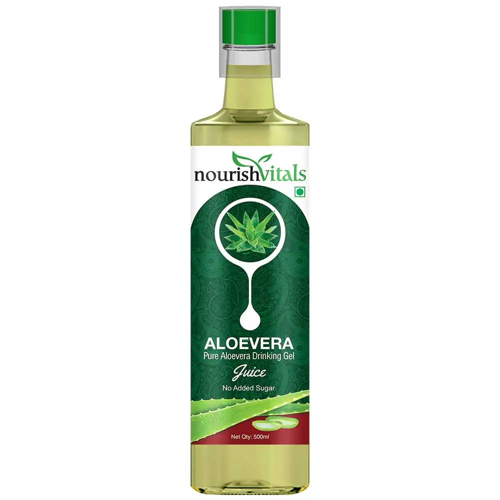 NourishVitals Aloevera Drinking Gel Juice,  0.5 L  Natural